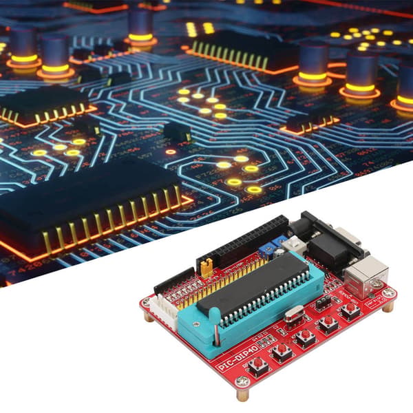 Microchip Læringsbrett PIC16F877A Mikrokontroller Utviklingskort med RS232 Grensesnitt