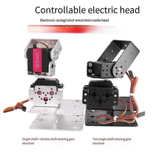 【BQ】DIY 2 DOF roterbar robotarmbaseplatform 20 kg digital servo Raspberry Pi eller MG996 programmerbart legetøj robot til Arduino Kit 2