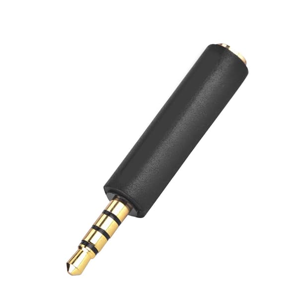 3,5 mm hodetelefonadapter, OMTP til CTIA-konvertering, svart (3 stk)