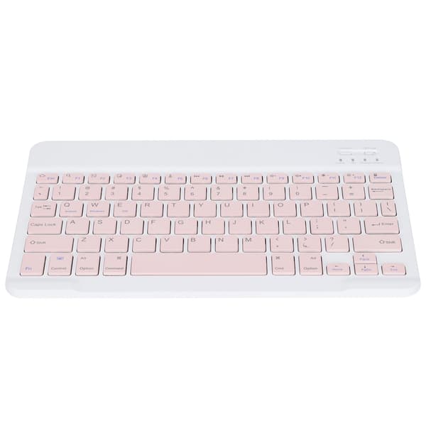 UltraSlim Wireless Keyboard - Snabbt och tyst bärbart tangentbord för Android, iOS, Windows (Rosa)