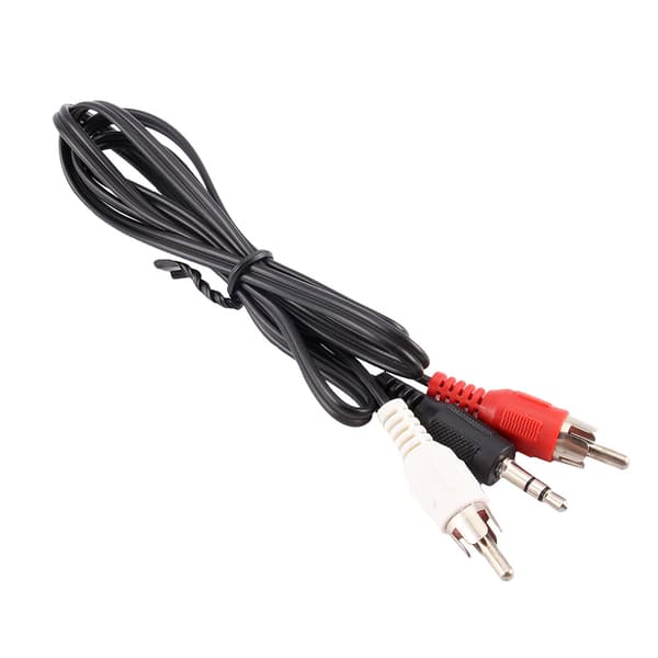 3,5 mm han til 2 RCA hun lydadapterkabel