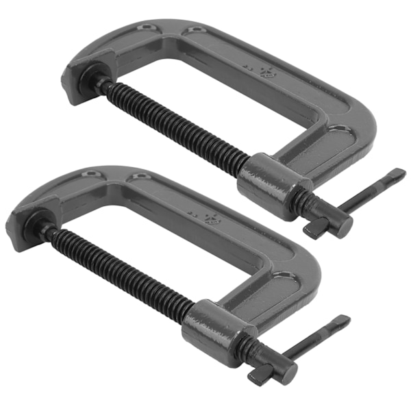 2 st G-Klämmor Set - G-Typ & C-Typ Träbearbetningsverktyg, Hållbar Formbart Stål Hardware