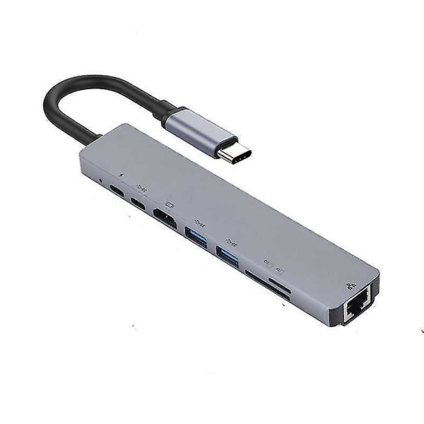 8 In1 Usb-c 3.1 - Type-c USB 3.0 Hub, HDMI Rj45 Ethernet-mikrosovitin