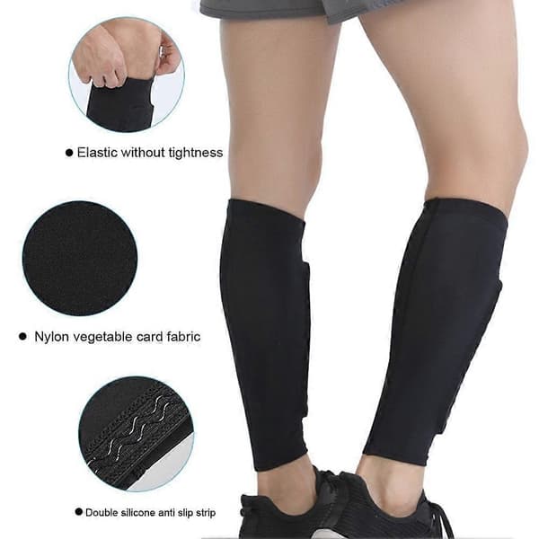 【BQ】Benskydd Ärmar Stötsäkra Honungskaka Nylon Stödstrumpa Benskydd - Perfekt L