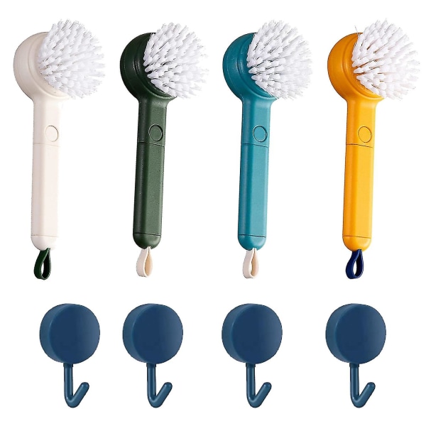 4pack 2-i-1 multifunktionell grönsaksborsteskalare Grönsaksskalare fingerskalare grönsaksborsteskrubber