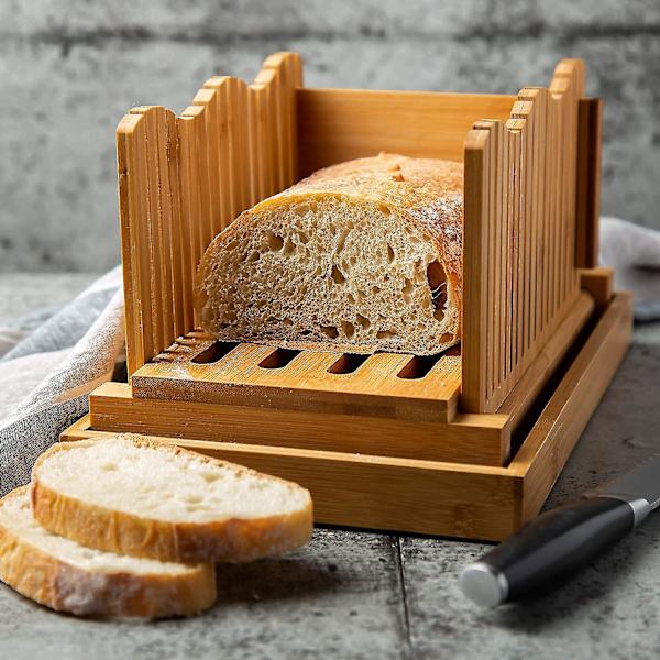 Bread Slicer For Homemade Bread Loaf Wooden Bread Cutting Board