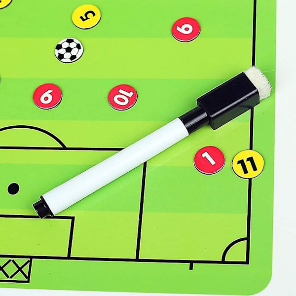Fodbold Magnetic Tactic Board-fodboldtrænermappe med lynlåslomme