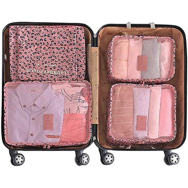 7 set pakkauskuutioita kenkälaukun kanssa – matkalaukkujen organizer