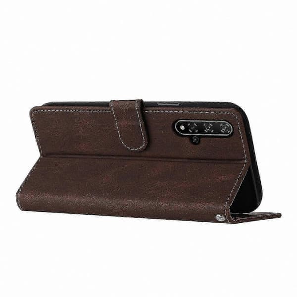 PU-læder flip-etui med kortholder til Nova 5T Brown