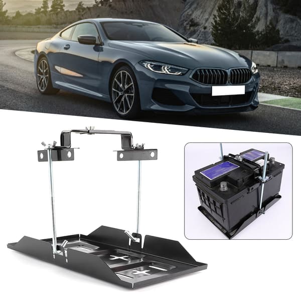 【BQ】Oppbevaring Batteriholder Brettmontering Hold nede Klemfeste Sett Biltilbehør 19CM