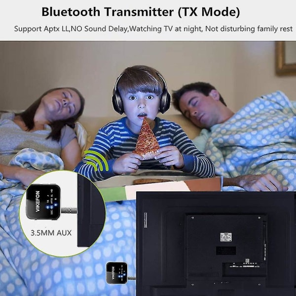 Bluetooth 5.0-modtager og sender Aptx Hd Ll Håndfrit opkald 3,5 A med RCA-kabel With RCA Cable