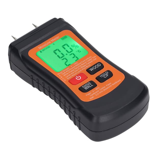 Træfugtmåler LCD-display Håndholdt Multifunktionel Dobbelt Beskyttelse Industriel Tester