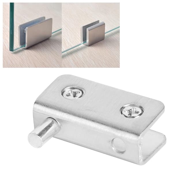 10 stk. glasklemmer i rustfrit stål, holder, hardwaretilbehør