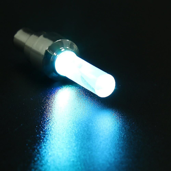 4st Cykel Bil Motorcykel Hjul Däck Ventillock Cap Led Light Lamp Tillbehör