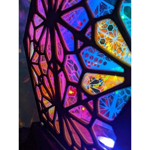 Bohemian Mosaic Starry Sky Floor Projections Lampe, Polar Star Gulvlampe Led Farverige Bordlamper