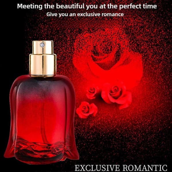 【BQ】50 ml Rosparfym för kvinnor med långvarig middagsrosdoft i elegant flaskdesign red