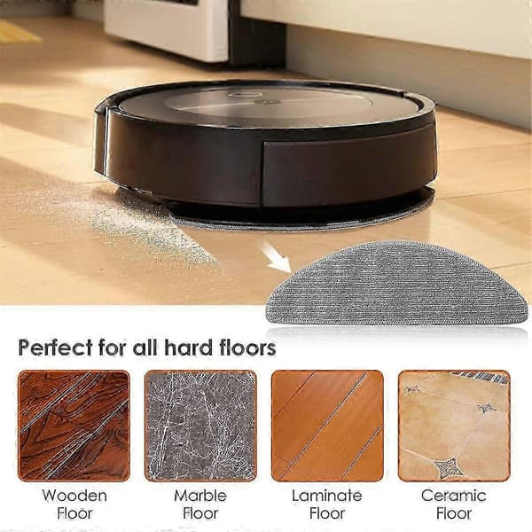 10 stk. moppepuder til iRobot Roomba Combo I5, I5+, J5, J5+ robotstøvsuger mikrofiber vaskbar - JA Harmaa
