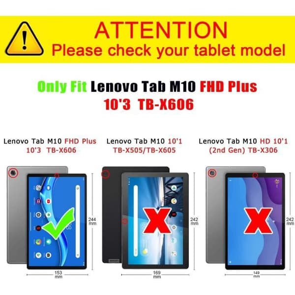 BESKYTTELSE TIL TABLETS - TOUCHSKÆRMSBESKYTTELSE topCASE Eiffel-etui til Lenovo Tab M10 FHD Plus 10.3\" (TB-X606F TB-578)