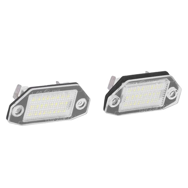 Bilnummerpladelys Hvid LED 12‑24V Plast Plug and Play Passer til Ford Focus C‑MAX 2003‑2018