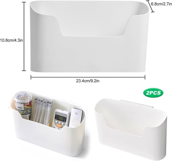 【BQ】Low-price campaign 2 pcs self-adhesive wall-mounted storage boxes, storage box for kitchen cabinets, bathrooms, refrigerators, small items_CJYCAS