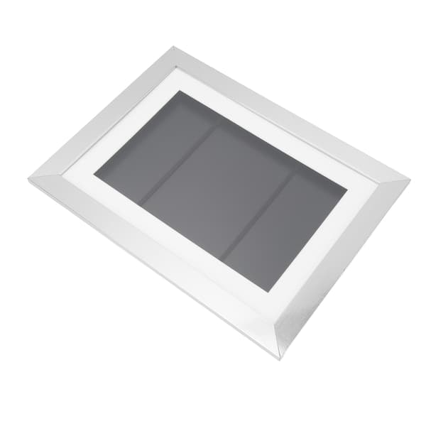 Kunstrammer for barn DIY Kunstverk Bilderamme Frontåpning Barn Tegning Display Sølv