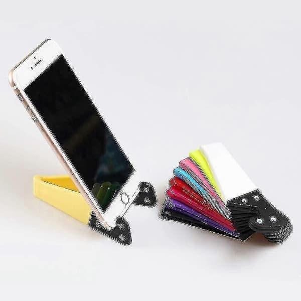 Mobiltelefonställ, set med 9 st. universellt hopfällbart fickformat plast V-formad present