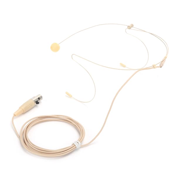 Beige 3-pinners kontakt headset mikrofon med kapasitanshode for bodypack-sender