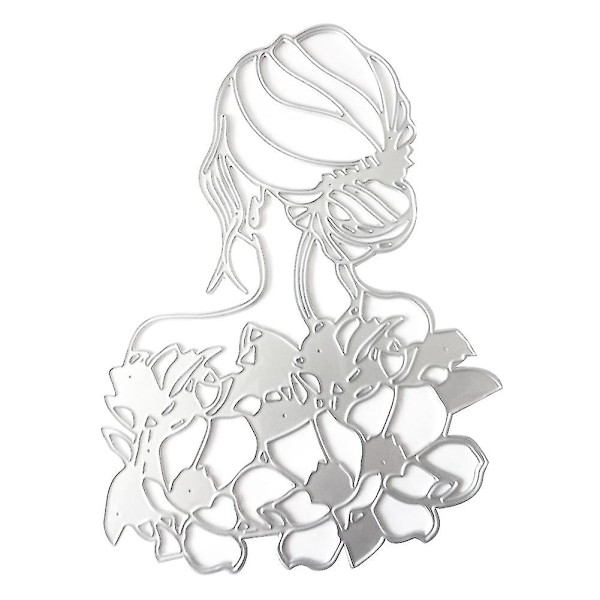 Flower Girl Cutting Die Diy Scrapbog Stempling Papir Cards Craft Stencil Form