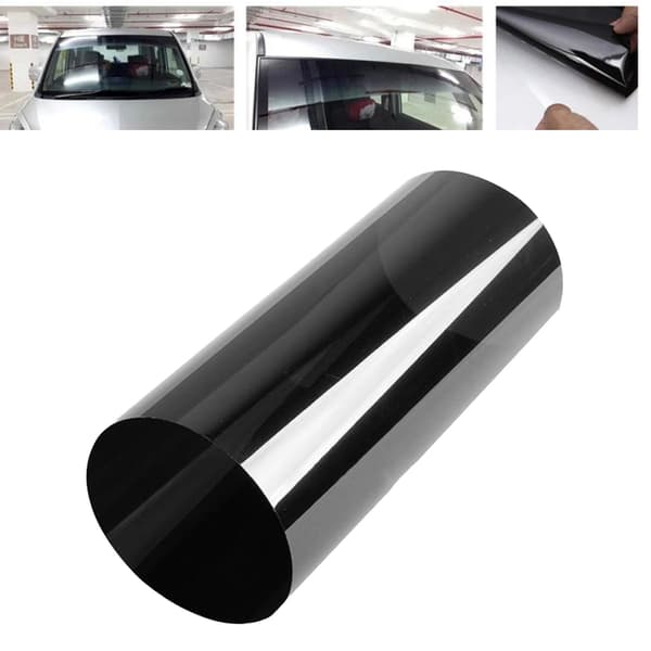 Bilsolfilm til Vindue - Gennemsigtig Sort UV-Beskyttelse Varmeisolering Solfilm 50cmx2m