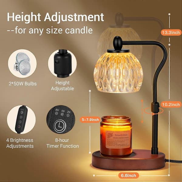 【BQ】Lysvarmere, Lysvarmere Lampe med Timer og Dimmer Lysvarmere Black