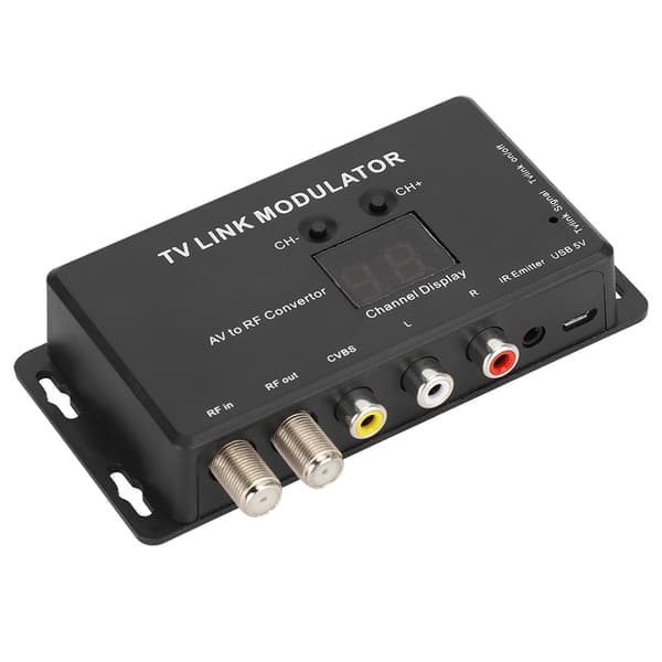UHF TV-Link Modulator - AV til RF-omformer med IR-forlenger