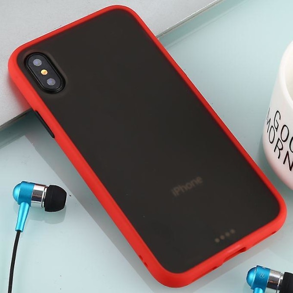 Iphone X / Xs Skin Hand Feeling -sarjan putoamista estävä huurrettu Pc+ Tpu case(punainen)