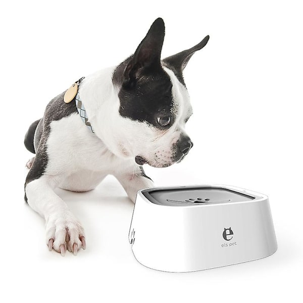 Husdjurshund Kattskål Flytande skål Vattendrickare Ej våt mun Stänkvatten Kattskål Ej sprinklervattendispenser Bärbar hundskål White