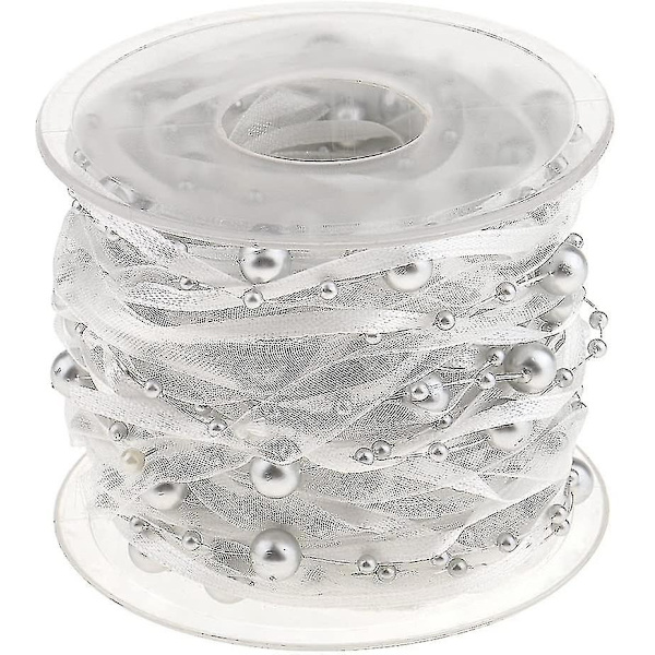 10 Meter Pearl Ribbon Ribbon Pearl Garland Gift Ribbon Deco Band med pärlor