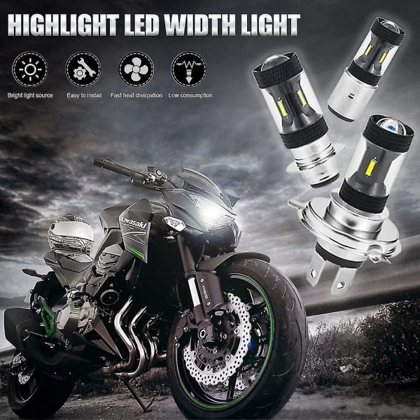 H4/p15d/ba20d Dimljus Kompatibel med Motorcykel Led-strålkastare Passerande ljus Led Driving Light Kompatibel med Motorcykel Elbilar Strandbilar Gold H4