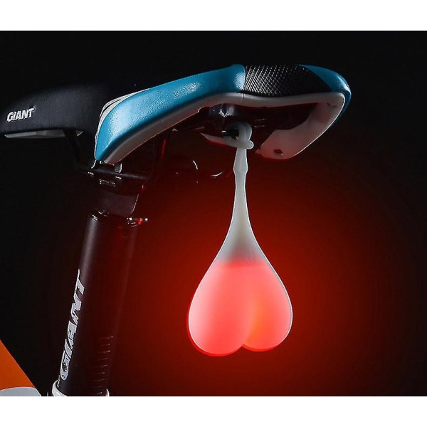 Cykelbollar Svans Silikonljus Creative Bike Vattentät Night Essential Led-varningsljus Cykelsits Ryggstöd Ägglampa Blue