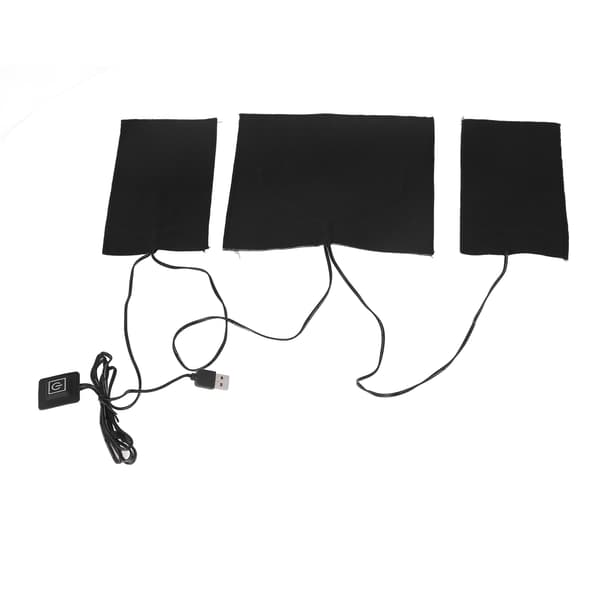USB Elektrisk Varmepude 3 Temperatur Niveauer Vaskbar Kulfiber DC 5V