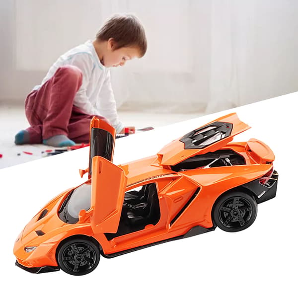 1:32 Skala Legering Die-Cast Modelbil Legering Træk-Tilbage Legetøjsbil til Børn Børnegave Fødselsdag Orange 3224A