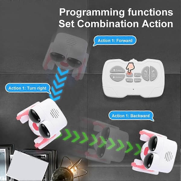 【BQ】Children's Remote Control Robot Toy Rechargeable Long Endurance Intelligent Vector Smart Robotics Dancing Kids Blue