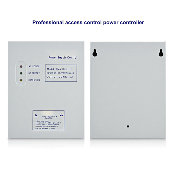 12V/5A DC Dörr Access Control System Strömförsörjning