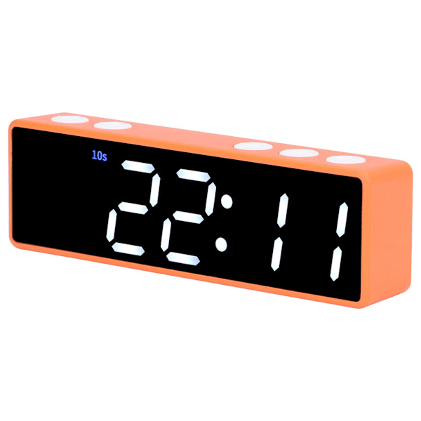 LED Digital Timer Multifunktionell Elektronisk Skrivbordsklocka Orange Ram Grön Vit Display för Sovrum Gym