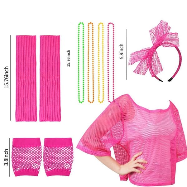【BQ】Fishnet Sweater Set 80s Set PINK L Pink Pink L