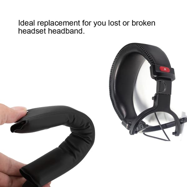 Universal Udskiftnings Blød Skum Headset Hovedbøjle Pude Sæt Sort