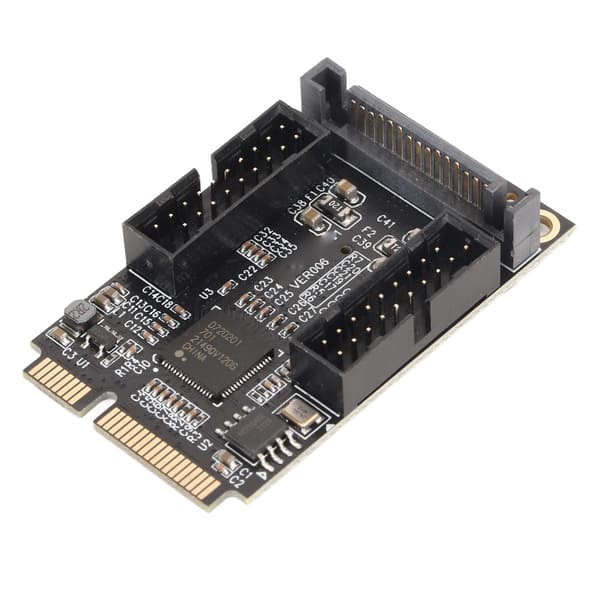 Mini PCIE til USB3.0 Adapter Mini PCIE til 4 Port 19Pin Udvidelseskort med SATA Opladningsinterface til Windows til OS X