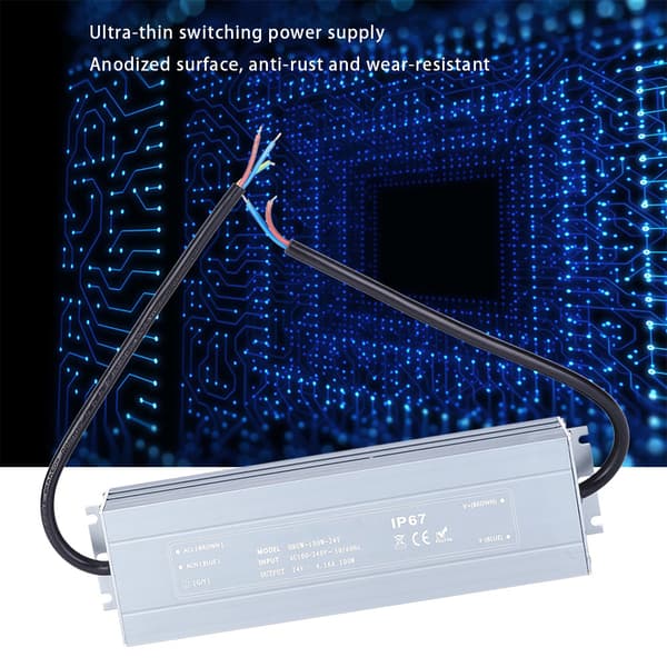 HRUW-100W-24V Bryter Strømforsyning IP67 Vanntett LED Driver Transformator 100-240VAC