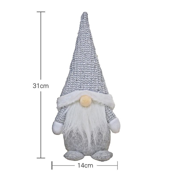 1pcs White Faceless Old Man Doll Showcase Christmas Decorations Nordic Style Decorative Doll