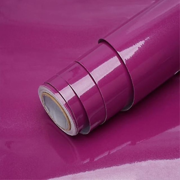 Selvklæbende, vandtæt og aftagelig vinyltapet 40 cm x 1 m skinnende lilla 40cm x 1m Shiny Purple
