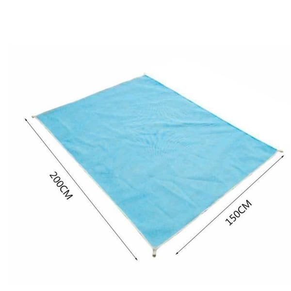 XXL strandhandduk 200 x 150 cm - Sandresistent - Blå - Syntetisk