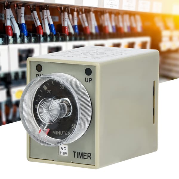AH3-3 Timerrelä Elektronisk Typ Justerbar Släppfördröjning Timerrelä 8 Stift 60Min (110V)