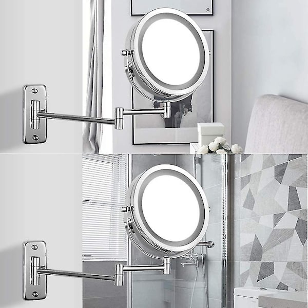 Vægmonteret Makeup Spejl Justerbar Led Light Touch Screen